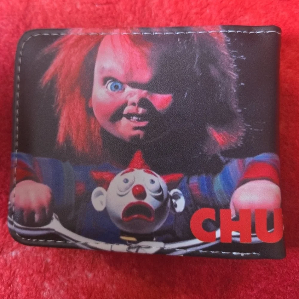 New chucky Halloween horror anime manga leather wallet